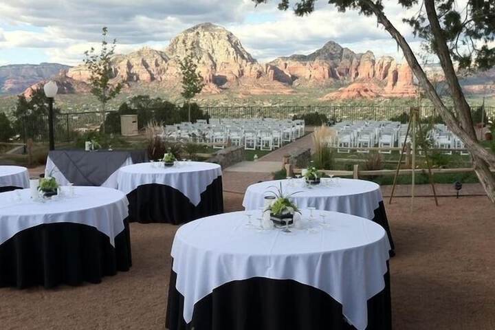 Outdoor wedding area