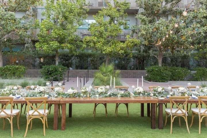 Outdoor wedding area