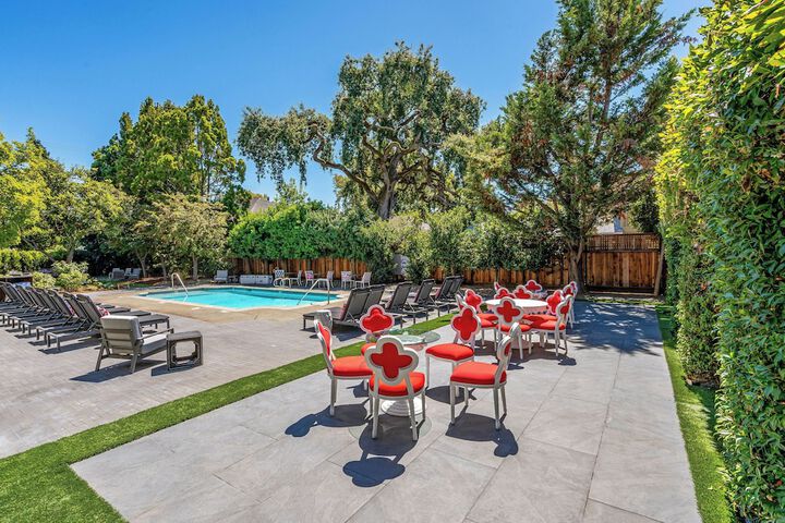 Outdoor banquet area