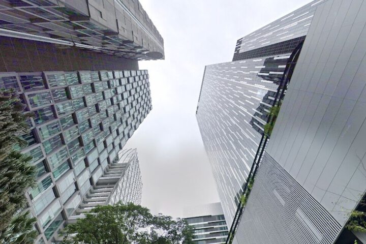 Exterior of SOHO Suites KLCC by noon