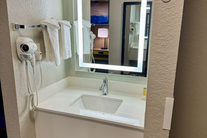1 King Bed Mobility Hearing Impaired Accessible Room Roll in Shower (13 of 13)