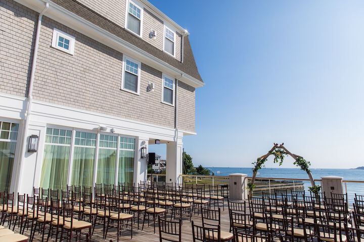 Outdoor wedding area