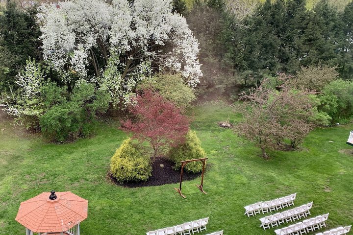 Outdoor wedding area