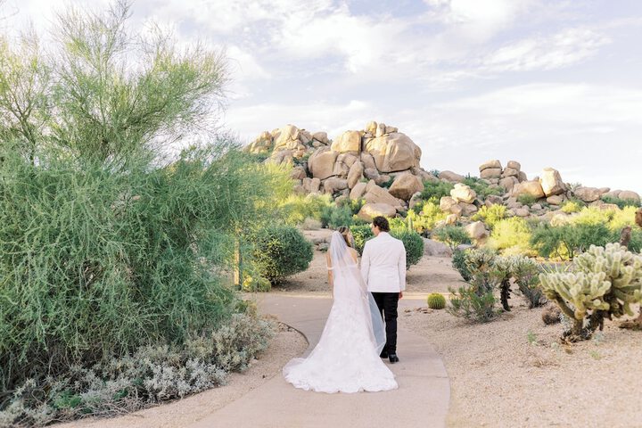 Outdoor wedding area