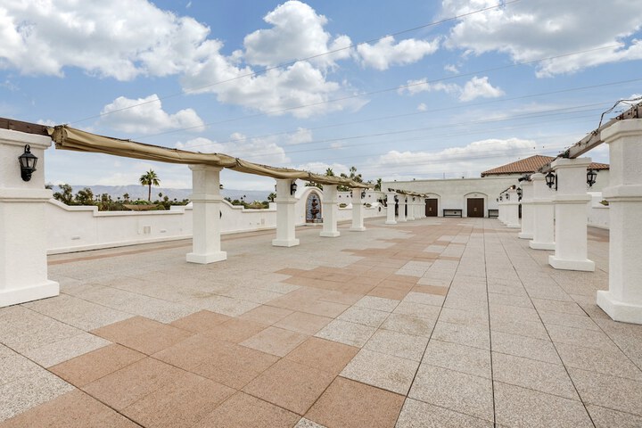 Outdoor banquet area