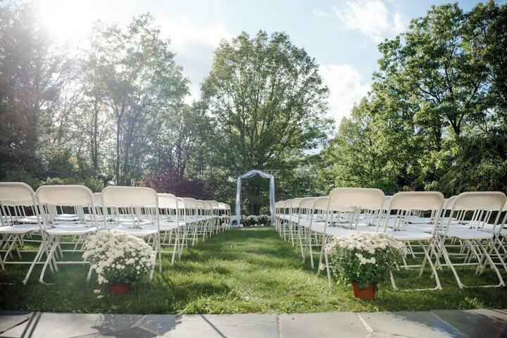 Outdoor wedding area