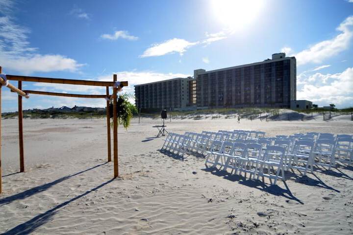 Outdoor wedding area