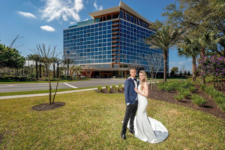 Outdoor wedding area