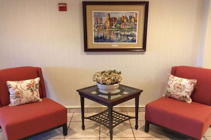 Lobby sitting area