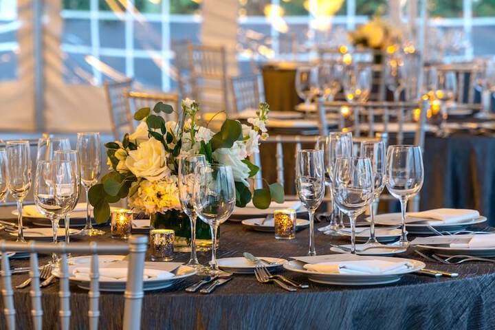 Outdoor wedding area