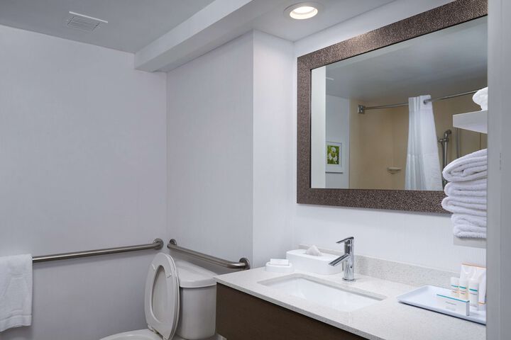 1 King Bed with Refrigerator, Microwave (18 of 29)