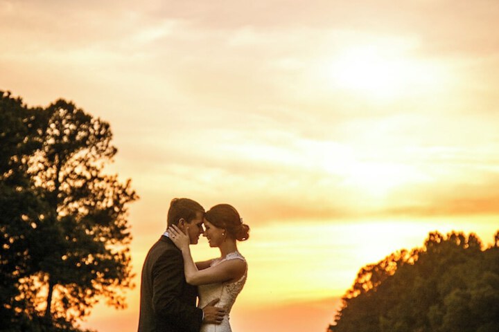 Outdoor wedding area