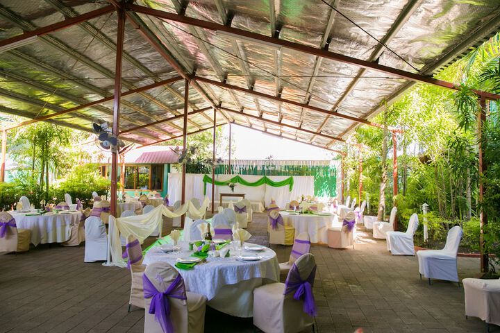 Outdoor wedding area