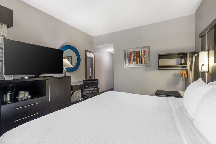 1 King Bed Microwave and Refrigerator WiFi Shower Only Full Breakfast (10 of 11)