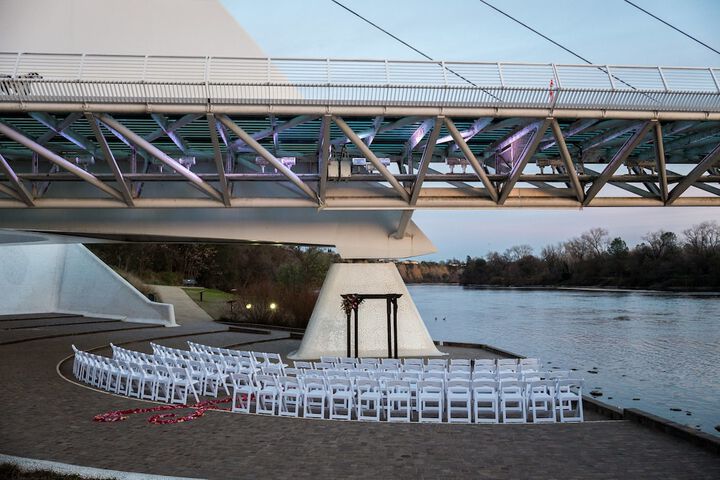 Outdoor wedding area