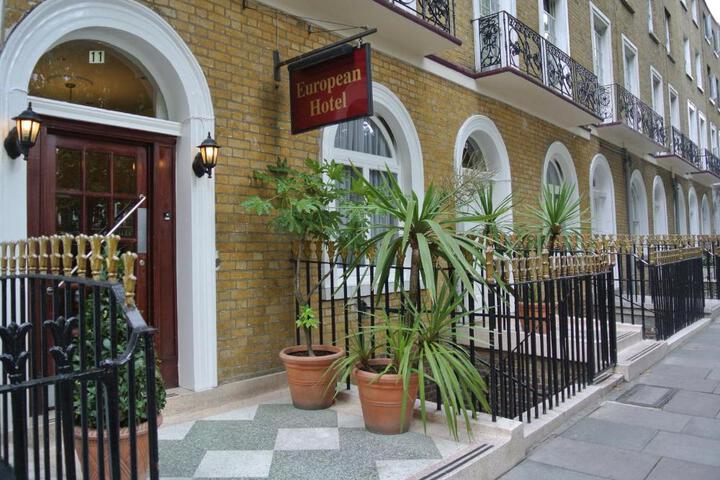 Exterior of European Hotel