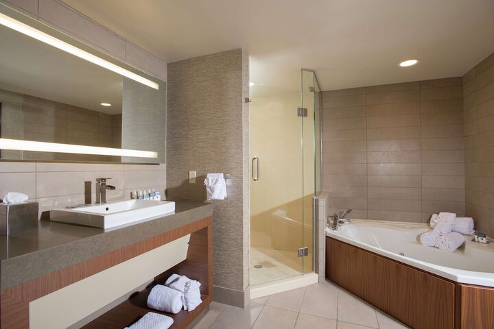 1 King Accessible with Roll in Shower Walnut View (9 of 19)