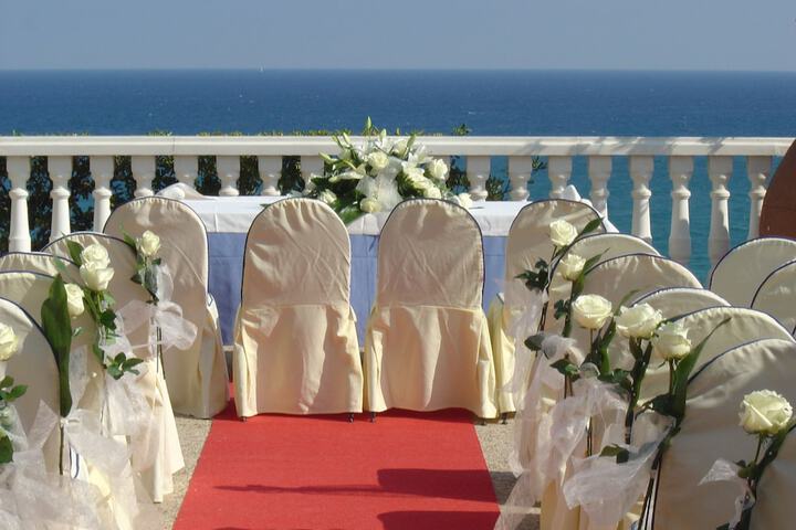 Outdoor wedding area