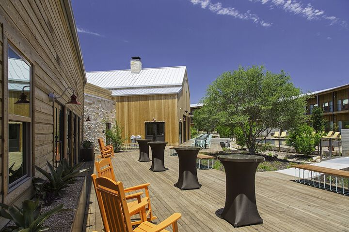 Outdoor banquet area