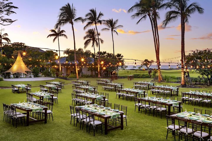 Outdoor banquet area