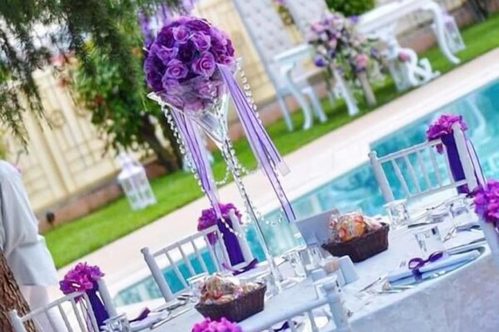 Outdoor wedding area