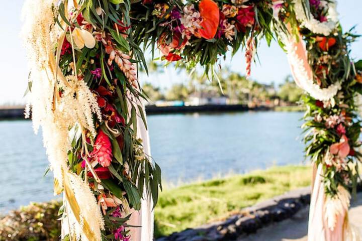 Outdoor wedding area