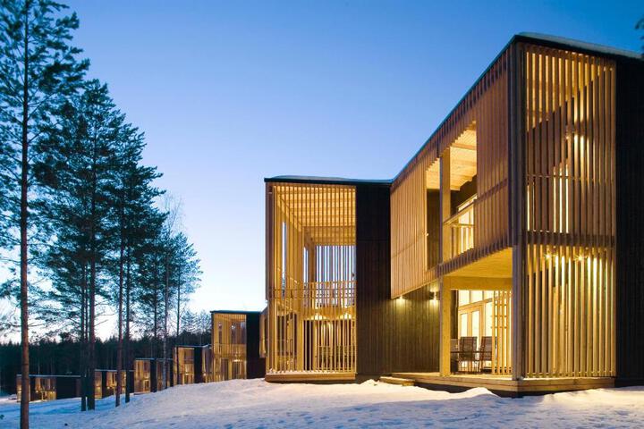 Exterior of Saimaanranta Resort by Anttolanhovi