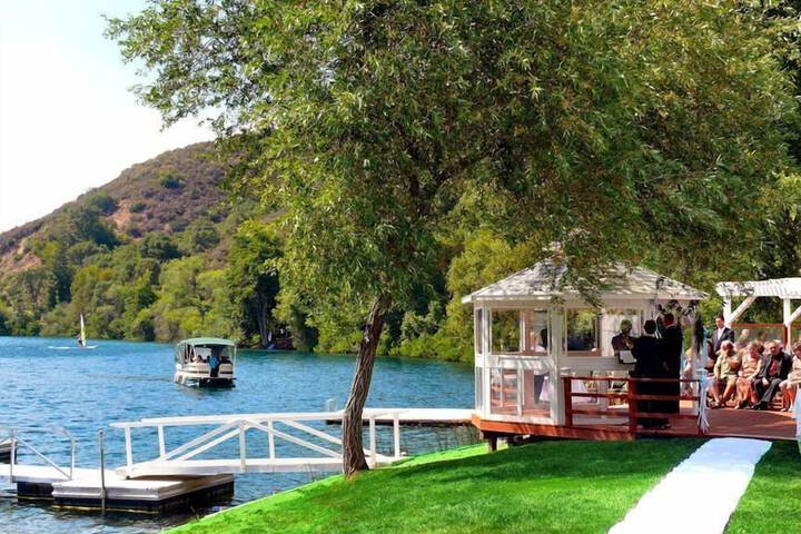 Outdoor wedding area