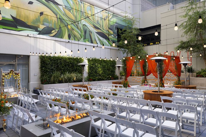 Outdoor wedding area