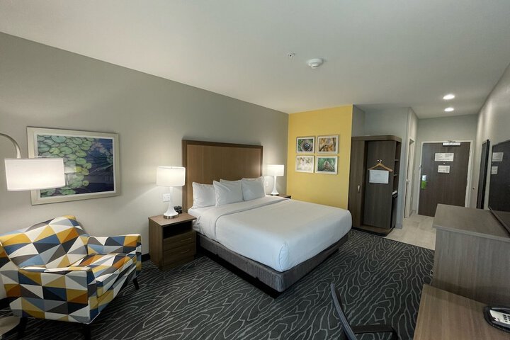 1 King Bed Mobility Hearing Accessible Room Roll in Shower (8 of 26)