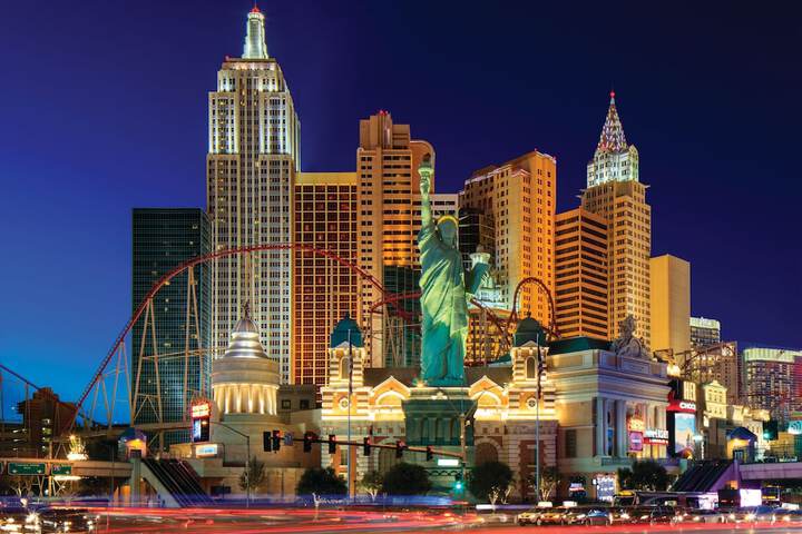 The interior of New York-New York Hotel & Casino in Las Vegas