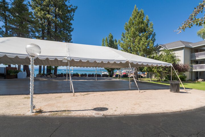 Outdoor banquet area