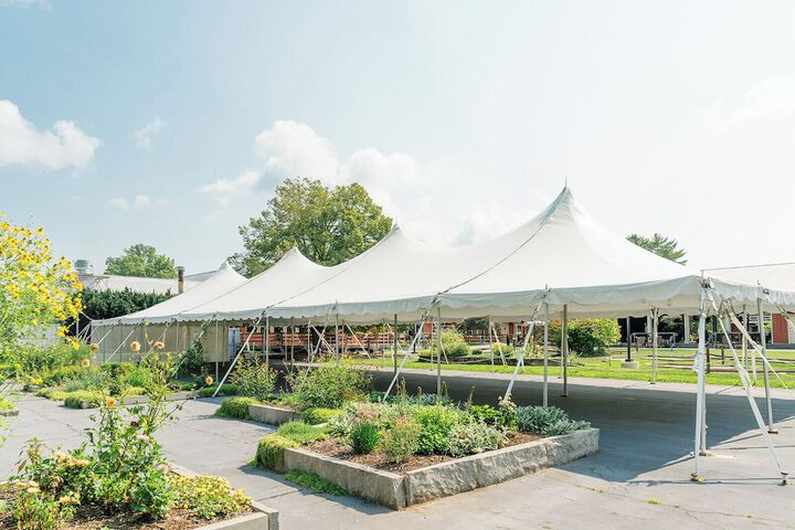 Outdoor wedding area