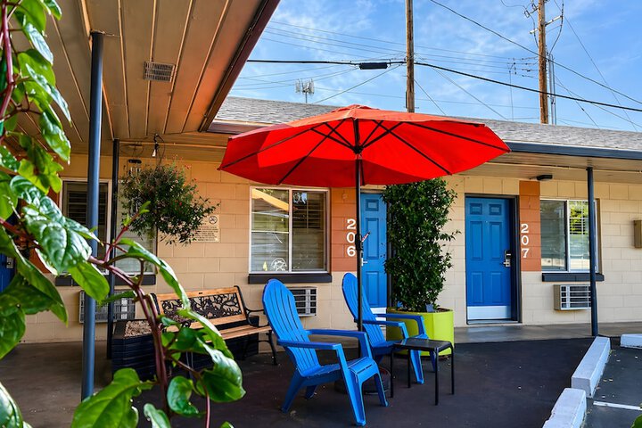 Outdoor banquet area