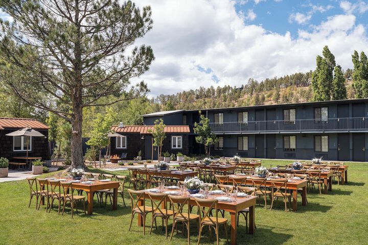 Outdoor wedding area