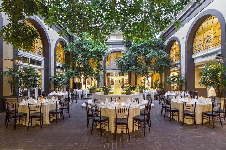 Outdoor wedding area
