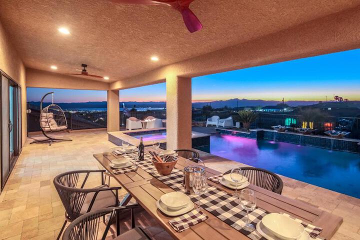 Image of VIEWS! Luxury Lake Home W / Pool Spa & Fire Pit!