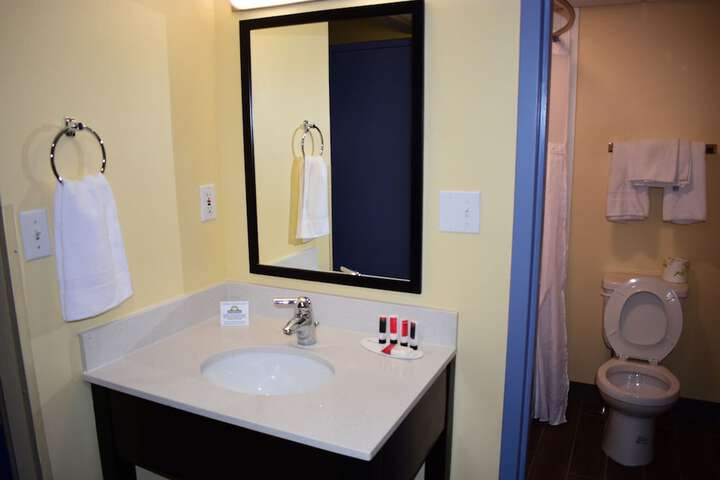 1 Queen Bed Mobility Accessible Bathtub with Grab Bars 1st Floor (8 of 12)
