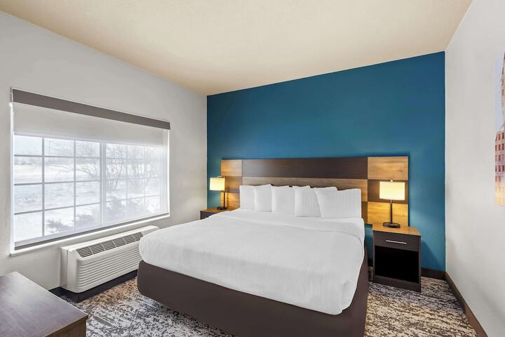 Suite 1 King Bed Sofa Bed Living Area Work Desk Microwave and Refrigerator WiFi Full Bre (23 of 31)