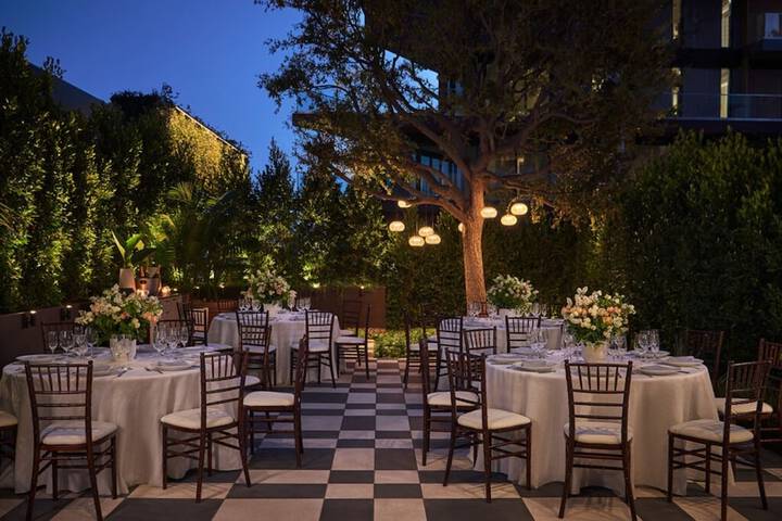 Outdoor wedding area