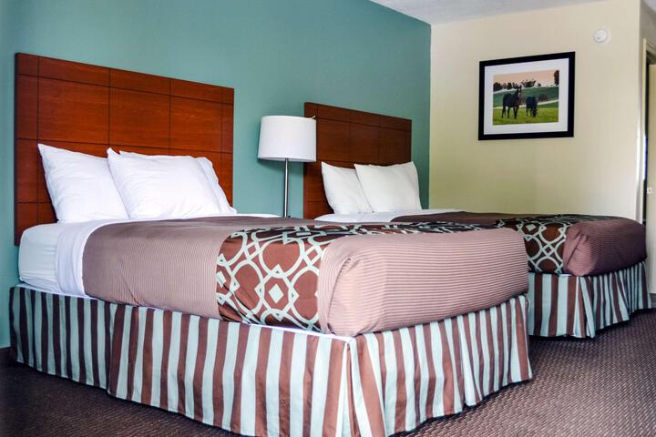2 Double Beds Microwave and Refrigerator Flat Screen Television High Speed Internet Accessible Table and Chairs Coffee Maker Continental Breakfast (7 of 14)