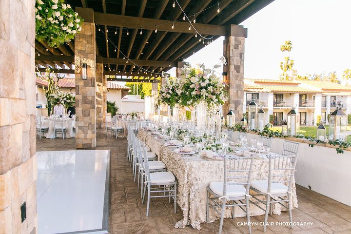 Outdoor wedding area