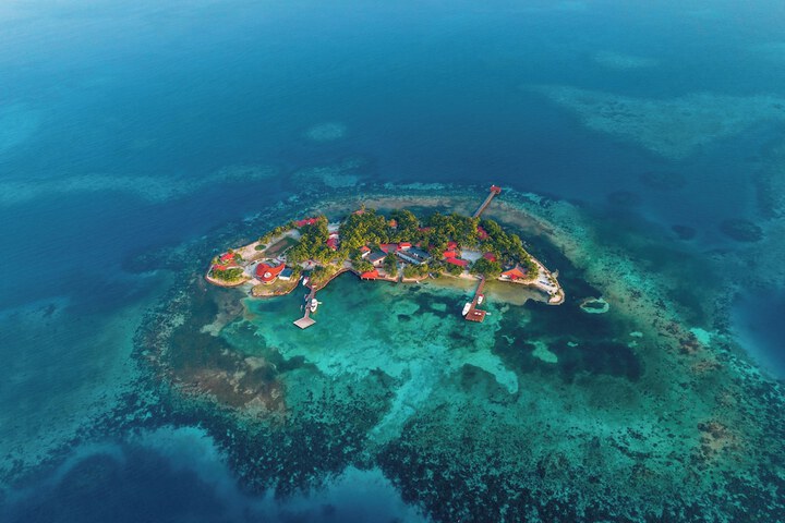 Exterior of Ray Caye Private Island Resort