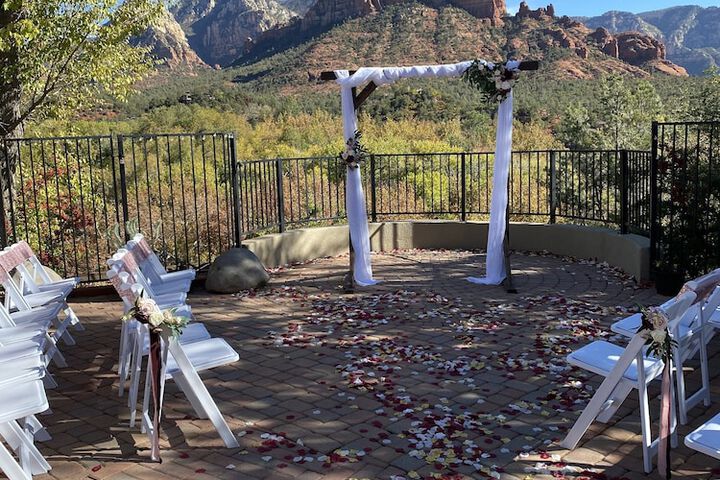 Outdoor wedding area