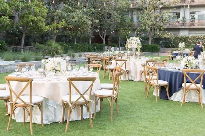 Outdoor wedding area