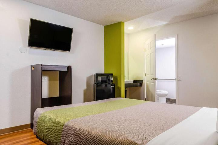 1 Queen Bed ADA Accessible Roll in Shower (1 of 6)