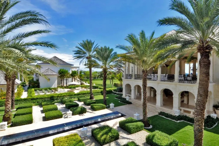 Exterior of Luxury 9-Bedroom Ocean & Golf Front Mansion With Full Service Staff in Exclusive Resort
