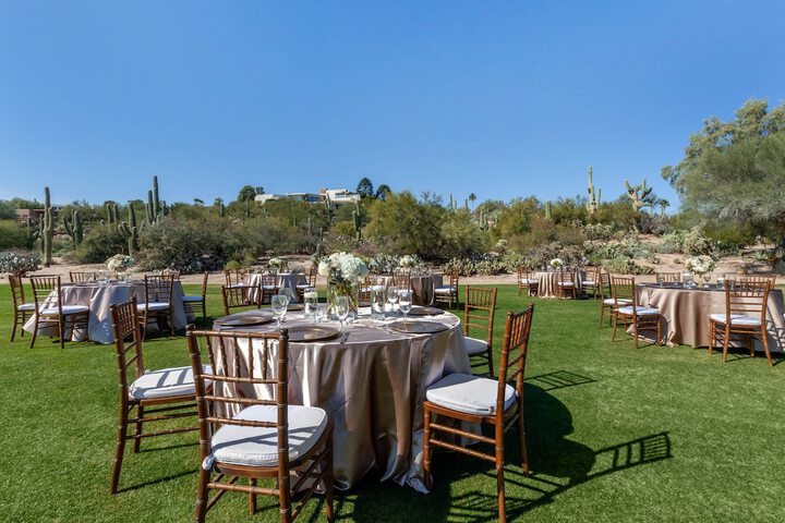 Outdoor wedding area