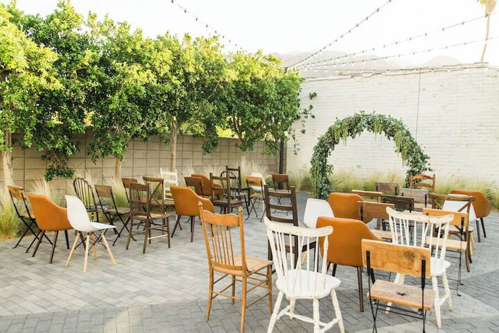 Outdoor wedding area