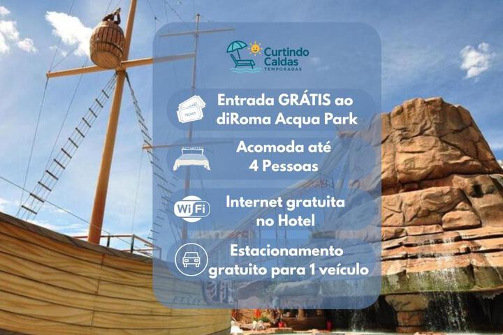 Spazzio Diroma Hospedagem com acesso gratuito no Acqua Park